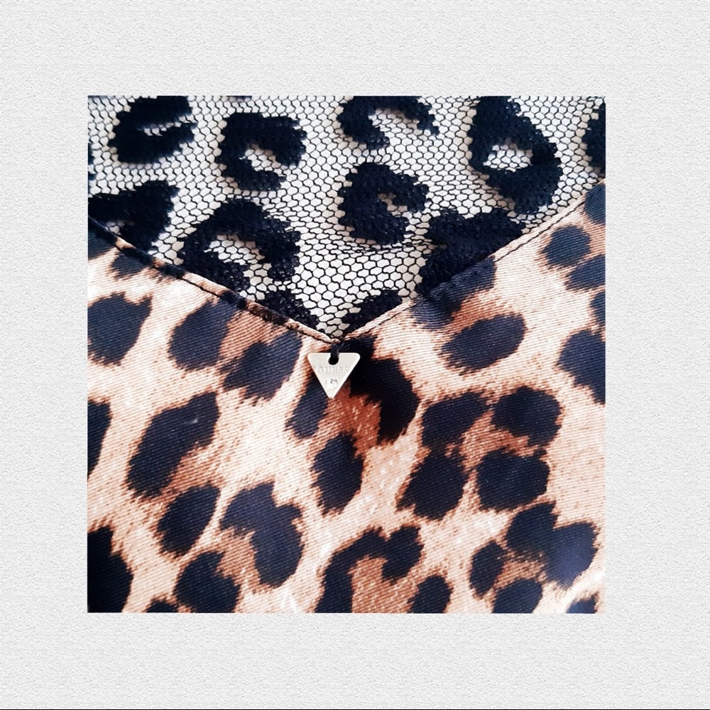 Reduced 20%Off‼️Guess Leopard Print & Black Dress Size M - Picture 6 of 8